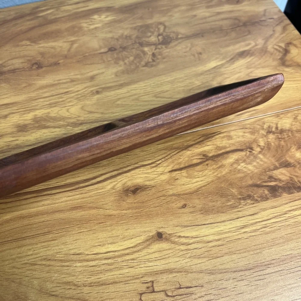 VintagTeak Wood Trinket Tray Serving Dish 3 Section MCM Appetizer Dish Boho